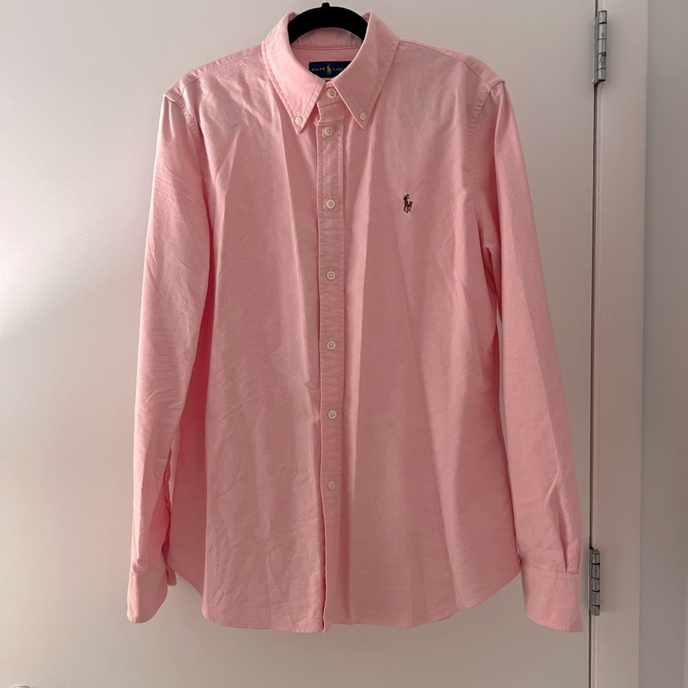 Ralph Lauren Salmon Pink Custom Fit Button Down- L